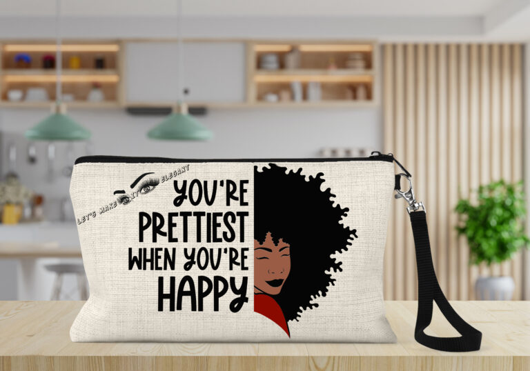 You are Prettiest When Make Up Bag