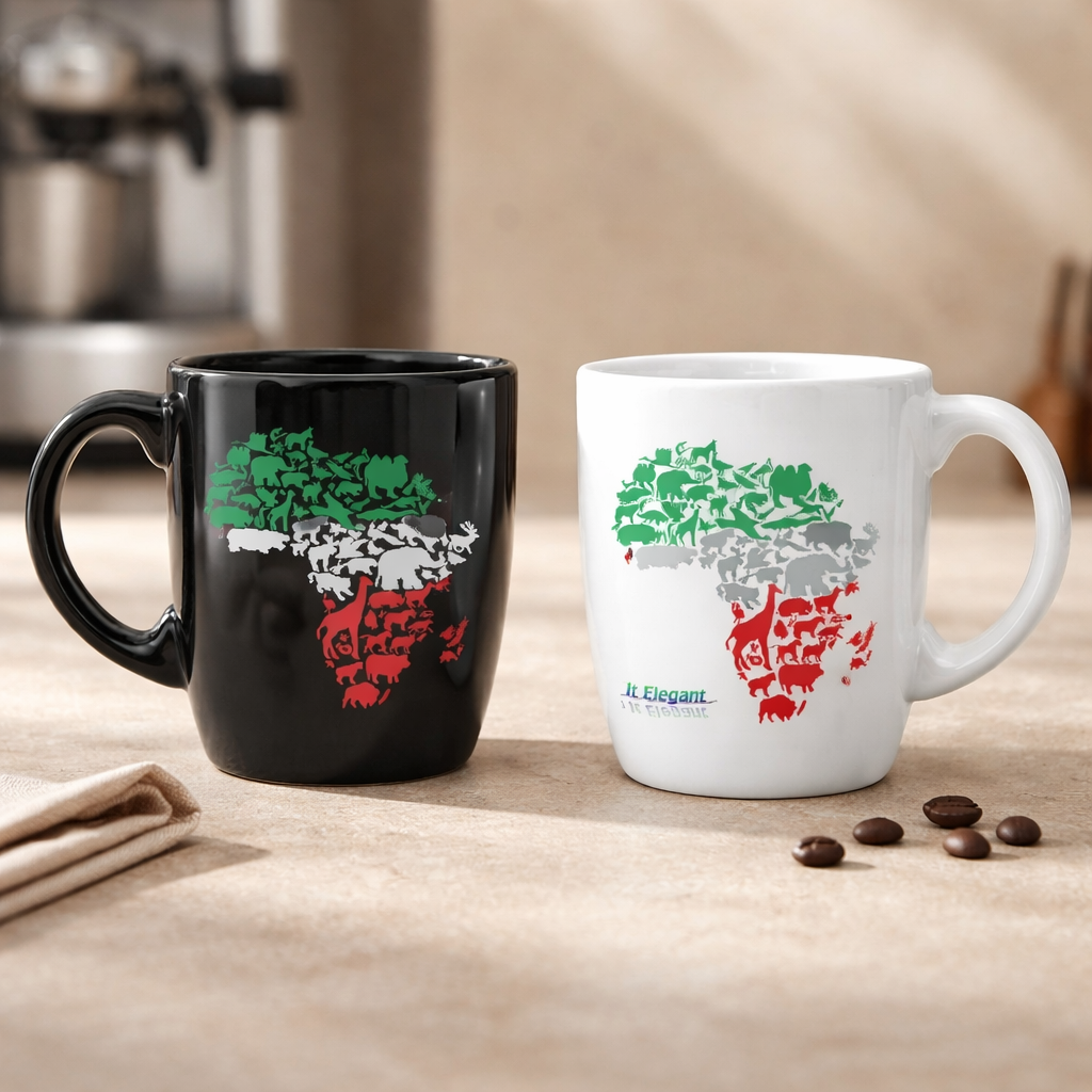 African Animal Couples Coffee Mug - Image 2