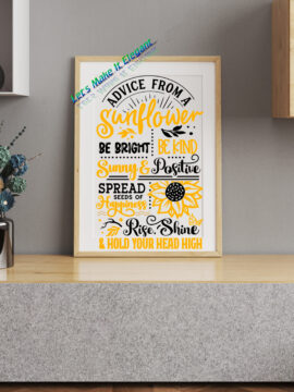 Advise From A Sunflower Wrapped Canvas