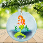 Always Be A Mermaid Ceramic Circle Ornament