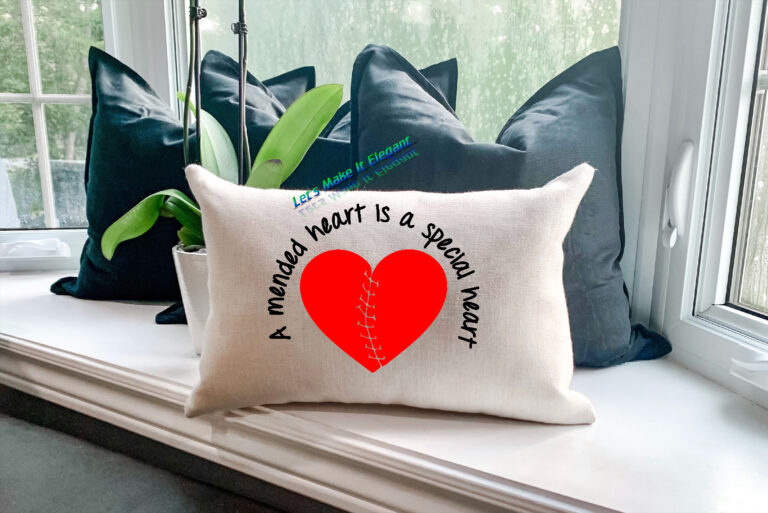 A Mended Heart Throw Pillow