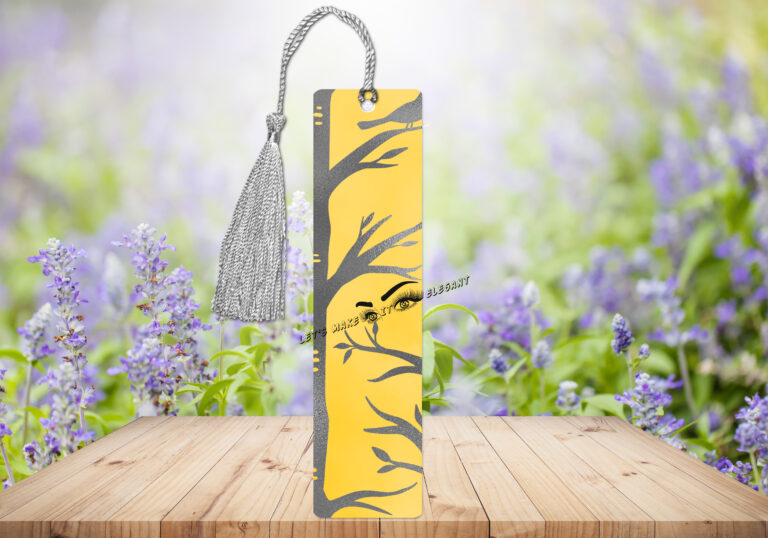 Dk Grey & Yellow Bookmark