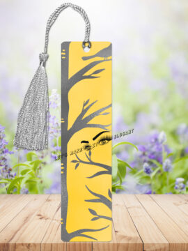 Dk Grey & Yellow Bookmark