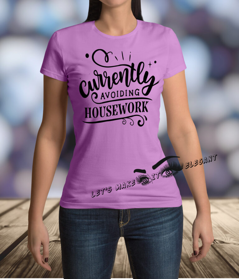 Currently Avoiding Housework T-Shirt - Image 3
