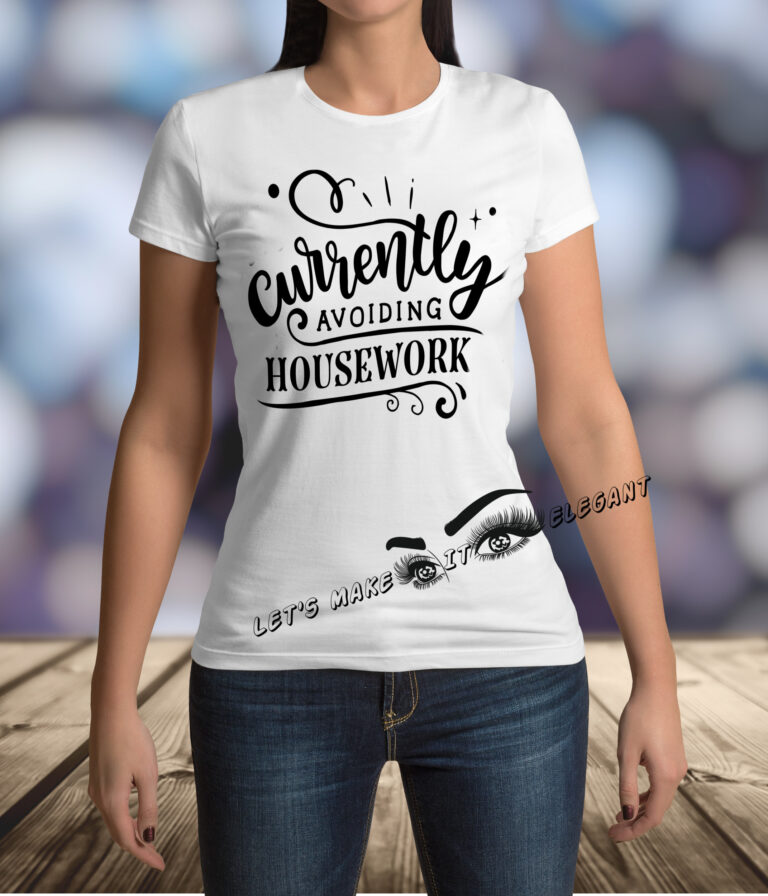 Currently Avoiding Housework T-Shirt - Image 4