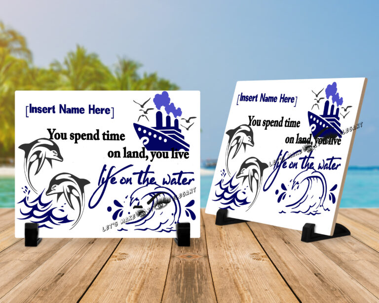 You Spend Time on Land Tabletop Display 10" x 8" - Image 2