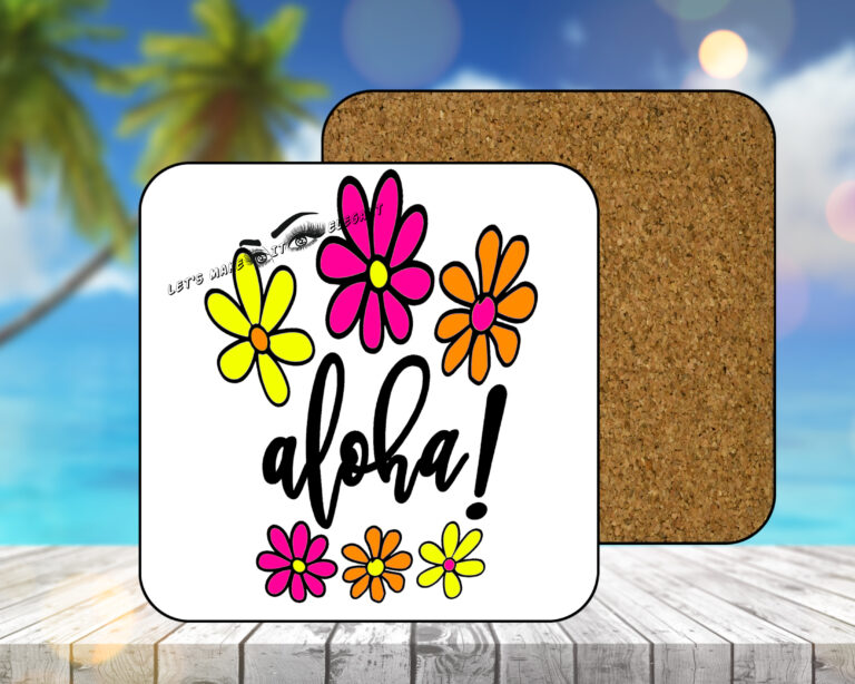 Aloha Coasters with Corking Back