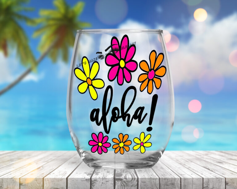 Aloha Stemless Wine Glasses