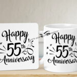 Happy 55th Anniversary Mug & Coaster Set