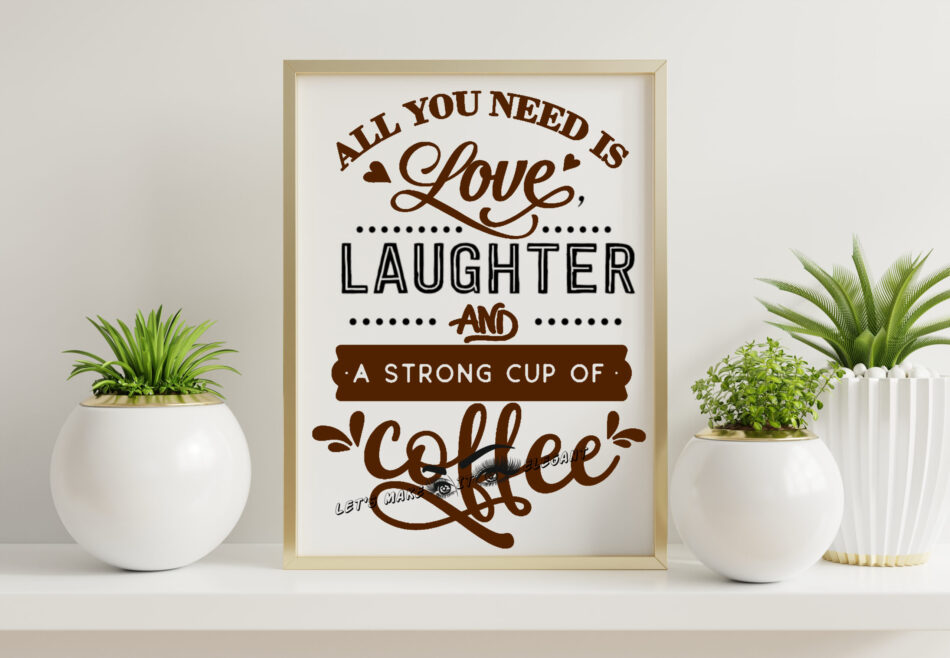All You Need is Love & Laughter Wall Canvas Art
