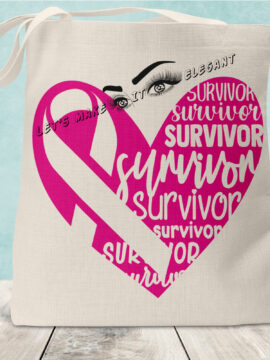 Survivor Heart Tote Bag