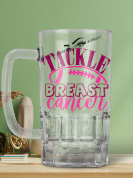 Tackle Breast Cancer Beer Mug