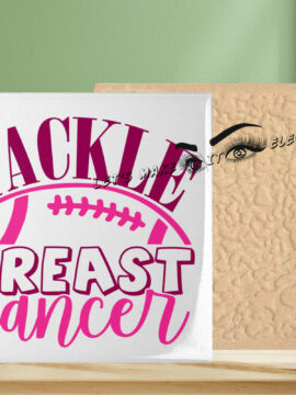 Tackle Breast Cancer Display Decal 6" x 6"