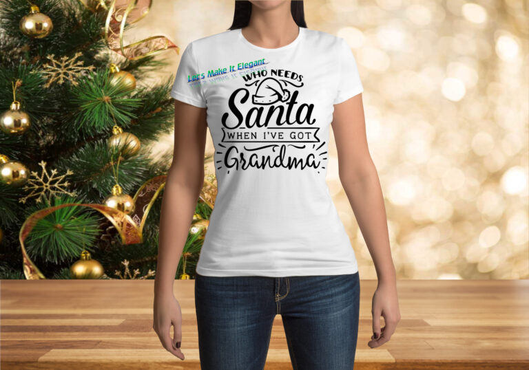 Who needs Santa - Grandma/Grandpa - Couple T-Shirt - Image 2