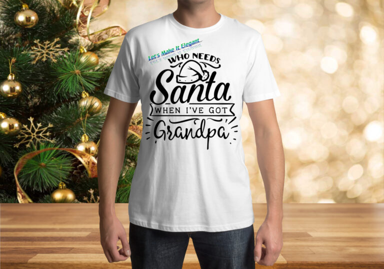 Who needs Santa - Grandma/Grandpa - Couple T-Shirt - Image 3