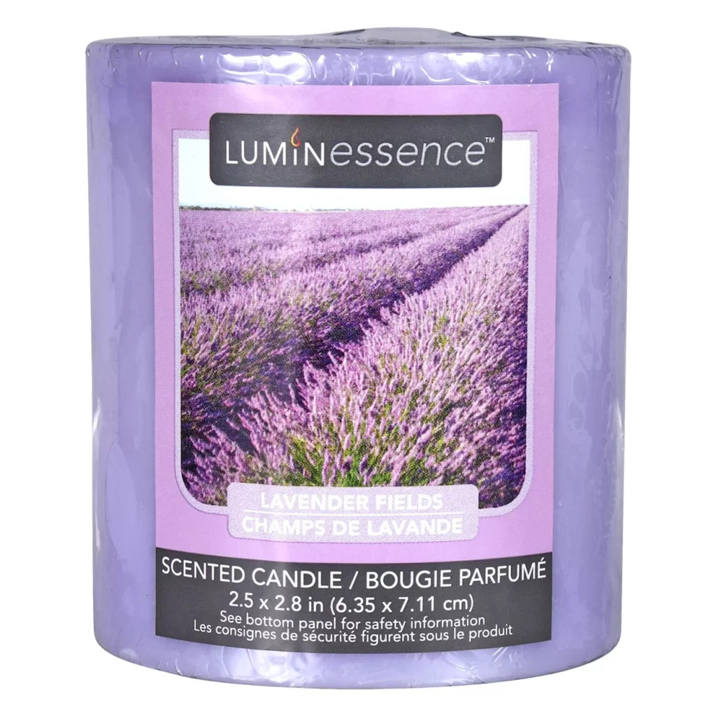 Luminessence Lavender Fields Scented Pillar Candles Let's Make It Elegant