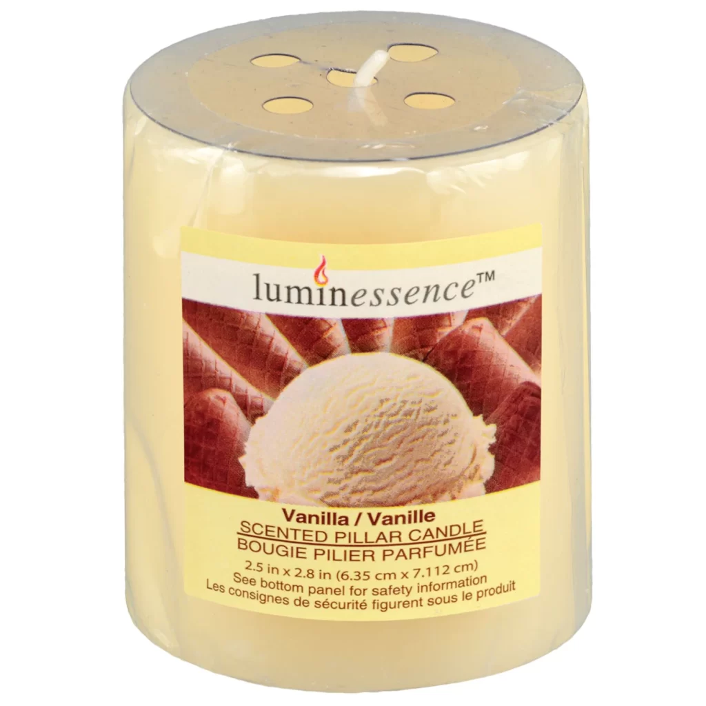 Luminessence VanillaScented Pillar Candles Let's Make It Elegant