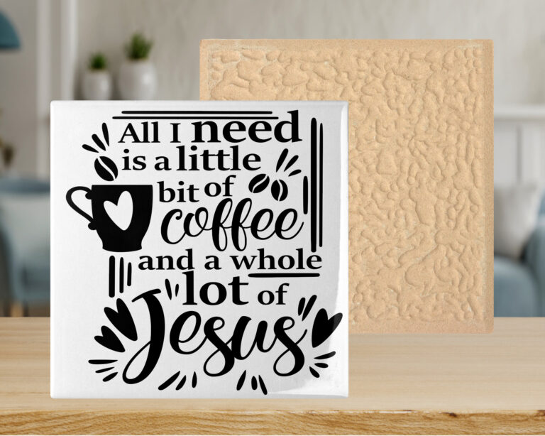Little Coffee A Lot of Jesus Display Decal 6" x 6"