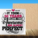 Awesome Almost Perfect Display Decal 6" x 6"