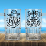 Captain Dad/First Mate - Beer Mug Set