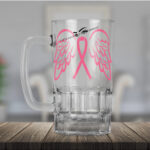 Awareness Ribbon with Wings - Beer Mug