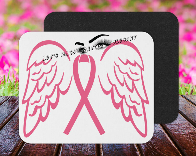 Awareness Ribbon with Wings - Make Up Bag