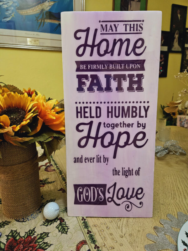 May This Be Firmly Build upon Faith 10 x 20 Wall Hang