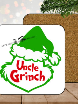 Uncle Grinch - Coasters with Corking Back