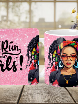 Who Run The World Mug and Coaster Set