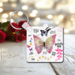 Spread the Love Affirmation Photo Key Ring