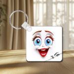 Funny Face Photo Key Ring