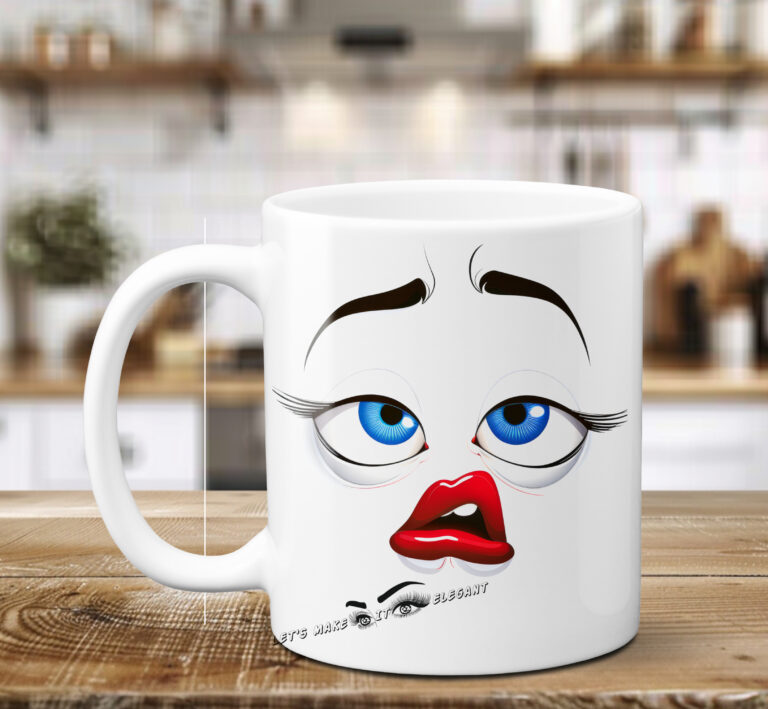 Funny Face #2 - Mug & Coaster Set - Image 4
