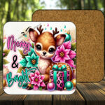Merry & Bright Coaster with Corking Back