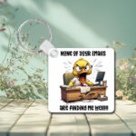 None of Your Email Photo Key Ring