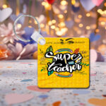 Super Teacher Photo Key Ring