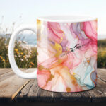 Orange Marble Photo Mug