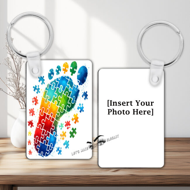 Autism Awareness #44 Photo Key Ring