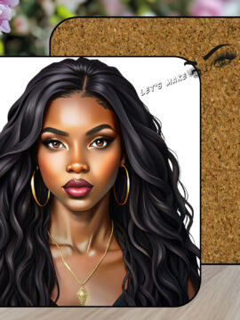 Strong Woman #2 Coaster with Corking Back