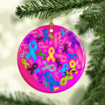 Cancer Awareness #1-2 Ceramic Photo Ornament