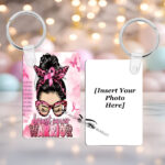 Cancer Awareness #11-1 Photo Rectangle Key Ring