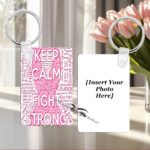 Cancer Awareness #14-1 Photo Rectangle Key Ring