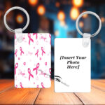 Cancer Awareness #2-3 Photo Rectangle Key Ring