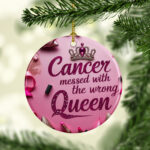 Cancer Awareness #6 Ceramic Circle Ornament