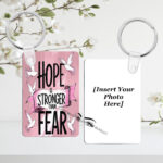 Cancer Awareness #78-1 Photo Rectangle Key Ring