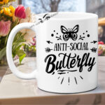 Anti-Social Butterfly Photo Mug