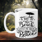 A Day at the Beach Photo Mug