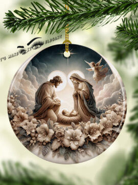 Holy Family Ceramic Photo Ornament #18