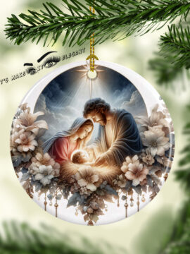 Holy Family Ceramic Photo Ornament #20