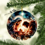 Holy Family Ceramic Photo Ornament #5