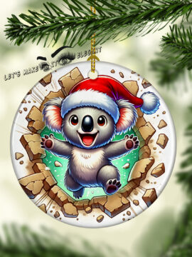 Baby Polo Bear 3D Broken Ceramic Photo Ornament